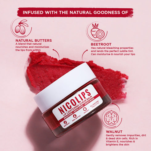 Bella Vita Organic NicoLips Lip Lightening Scrub Balm 20g